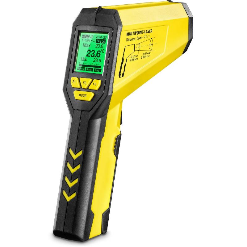 Thermomètre infrarouge TP10 à laser multipoints - TROTEC - 3510003046_0