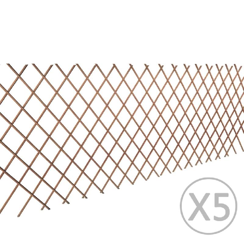 Vidaxl clôture en treillis de saule 5 pcs 180x90 cm 140395_0