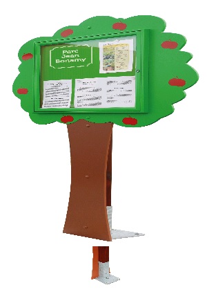 Vitrine d’information sur pieds - thème arbre - cadre aluminium aimanté - format 6xA4_1