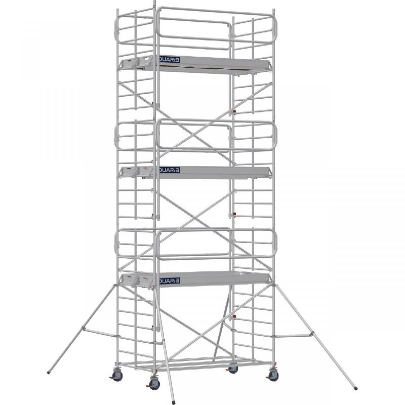 Échafaudage roulant aluminium DOCKER 150 version garde-corps EXMDS - Hauteur de travail : 7,90 m - DUARIB - 7225062_0