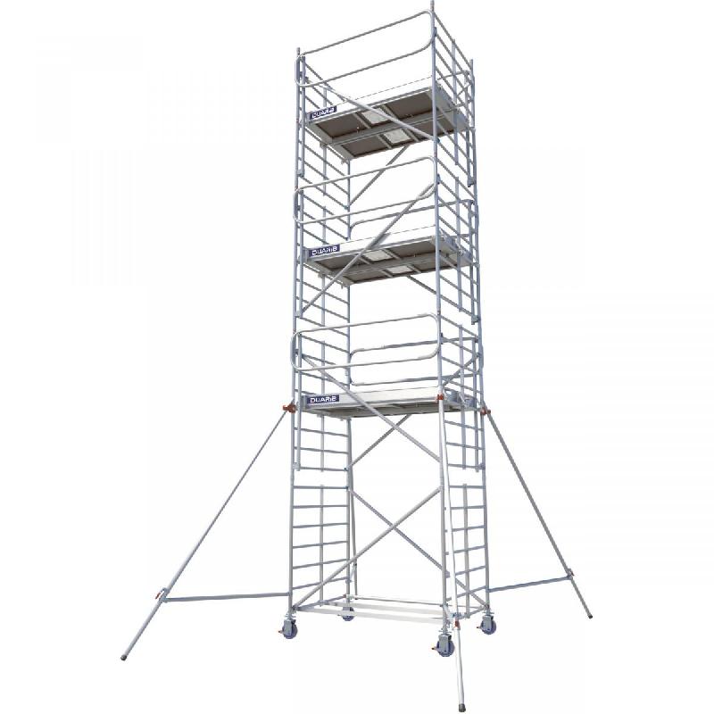 Échafaudage roulant aluminium DOCKER 150 version garde-corps EXMDS - Hauteur de travail : 8,90 m - DUARIB - 7220072_0