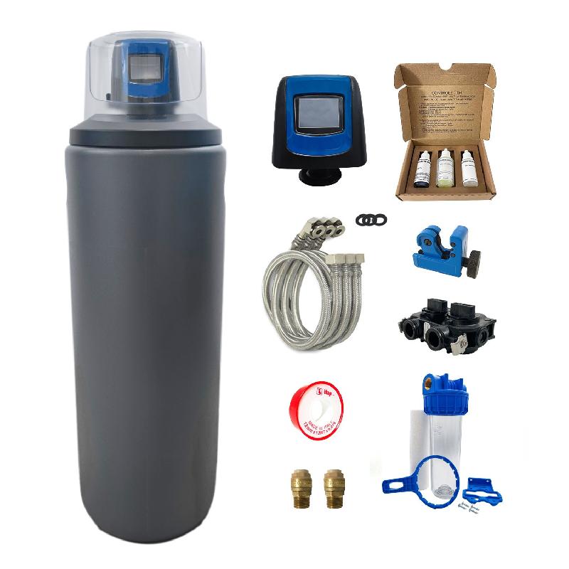 Adoucisseur d'eau tactile 20l fleck 5800 xtr fabriqué en france avec kit d'installation complet_0
