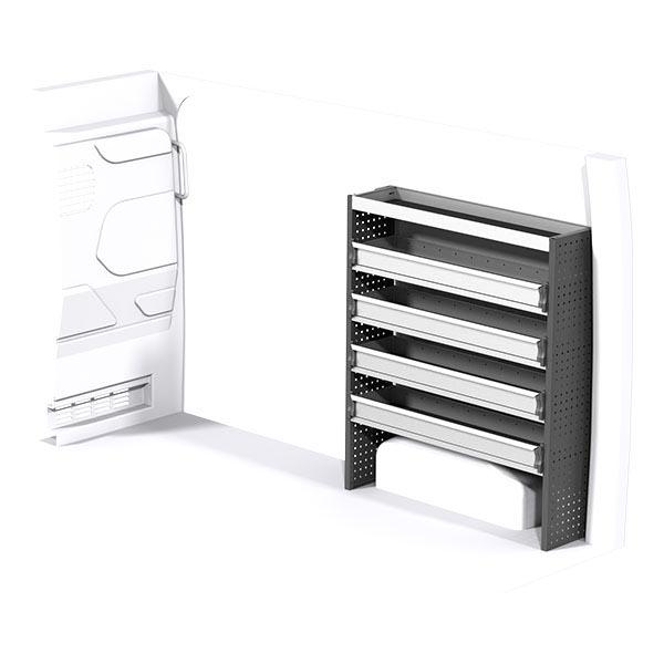 Aménagement métal côté droit - kit pour véhicules utilitaires FORD - 1240mm x 1440mm x 300mm - 44Kg_0