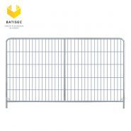 Grille de chantier 3 tubes - Arrondie renforcée - Batisec - Clôture pré-galvanisée de 2m_0