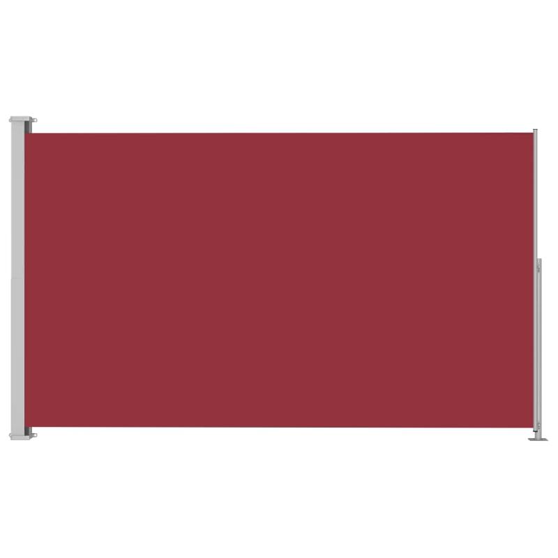 Auvent paravent store brise-vue latéral rétractable - Protection visuelle pour patio, jardin, terrasse, balcon - 180 x 300 cm - Rouge_0