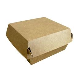 CROKUS Boites burger kraft 10,2 x 10,2 x 7,8 cm (200 unités) - marron en carton CKBB102K_0