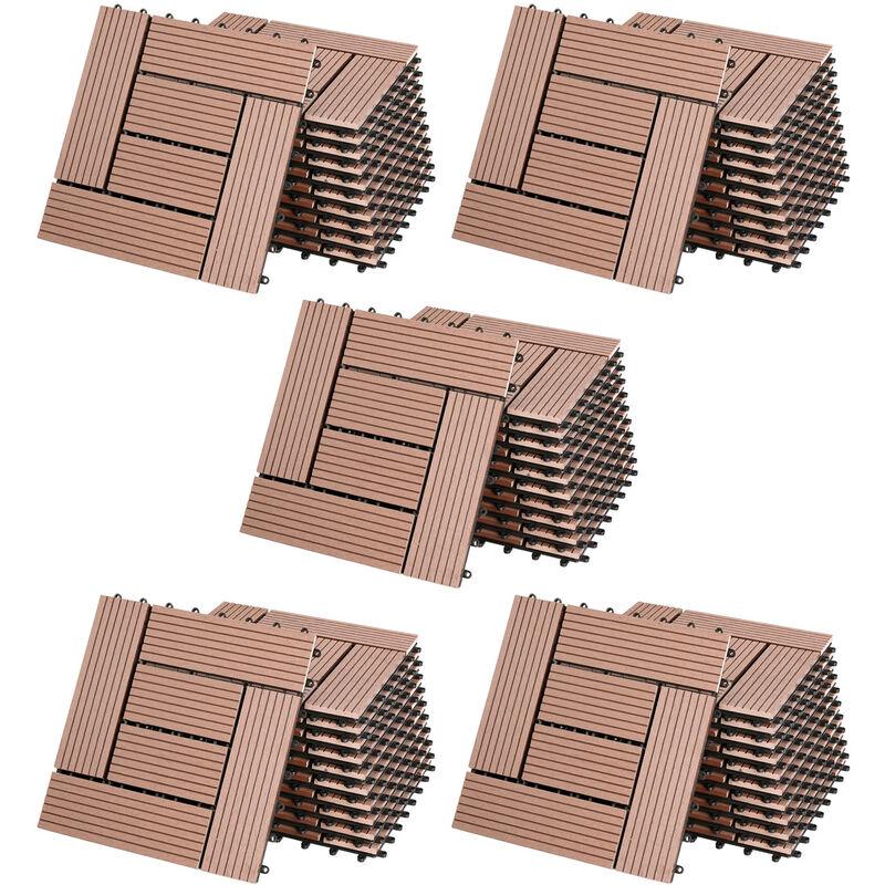 Modèle au choix 11x 22x 44x Dalles clipsables en bois composite WPC 30 x 30 cm 