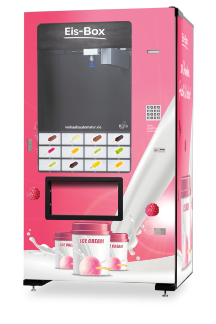 Distributeur automatique de glace en gobelet framboise - risto vending gmbh_0