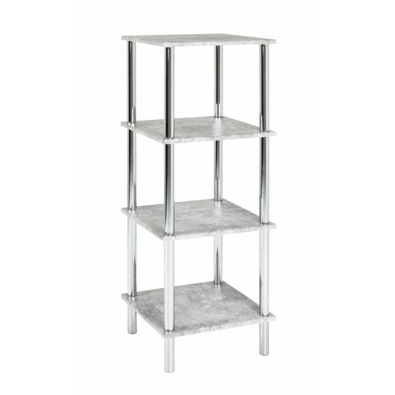 Étagère 4 niveaux design Miguel 107 cm gris - Paris Prix - tendance et moderne, en acier et MDF_0