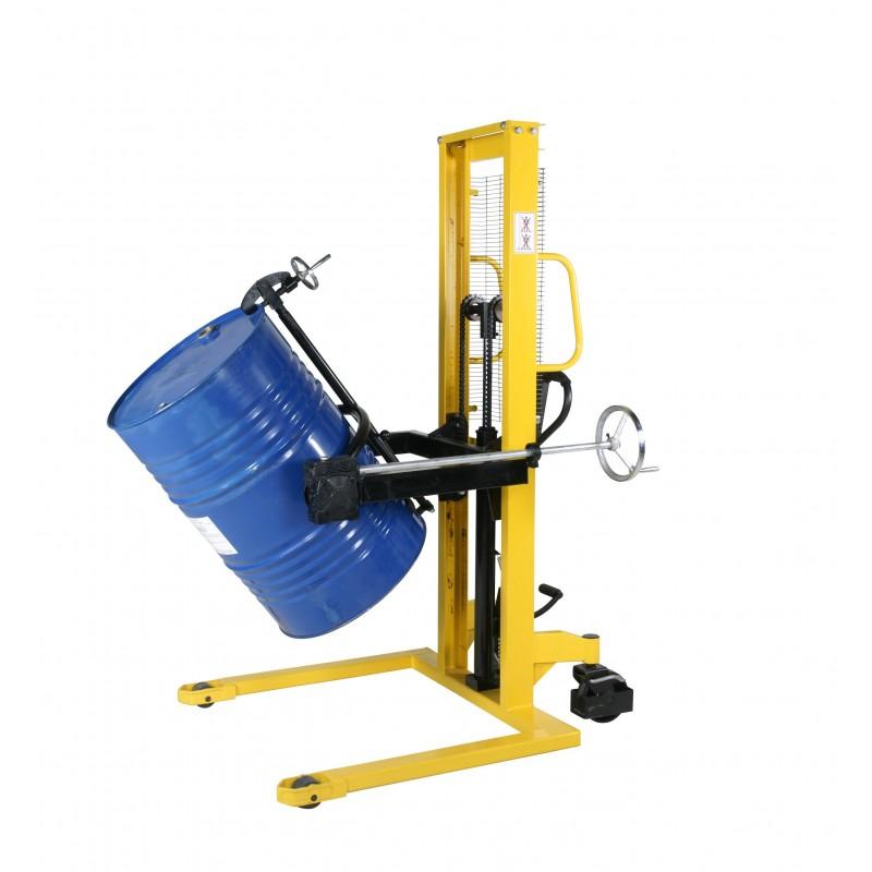 Gerbeur basculeur de fût PL1400 - capacité 350 kg - hauteur de levage 1400 mm - rotation 270° ou 360°_0