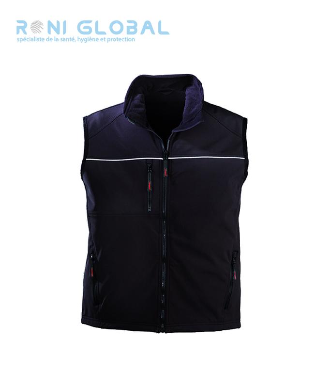 Gilet de travail imperméable softshell 3 couches en polyester et élasthanne - 4 poches - YANG REFLECT COVERGUARD - Ref: cov-5YAGB_0