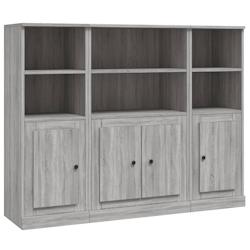 Helloshop26 - Buffet bahut commode armoire meuble de rangement organisateur cuisine salle de séjour salons 3 pcs sonoma bois 02_0037182 - 30002132566_0