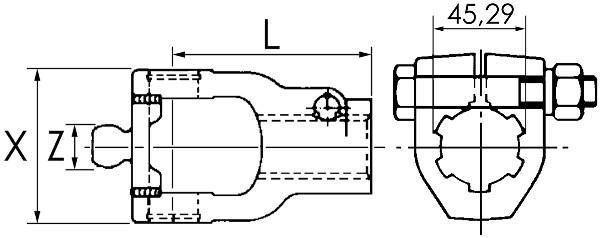 MACHOIRE GRAND ANGLE 80° 1''3/4-Z6 SB