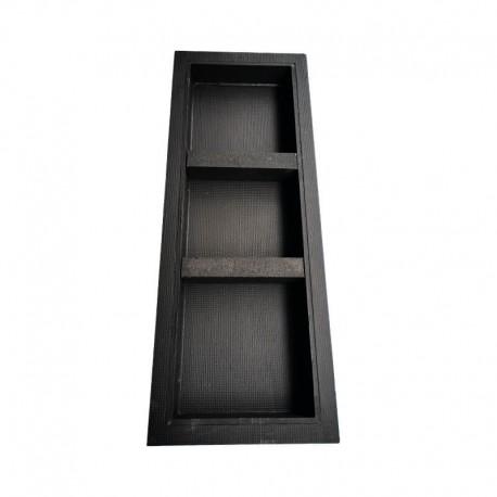 Niche en XPS prête à carreler 968 x 305 x 90 mm premium - noir - avec séparations amovibles pour hammam et salle de bain_0
