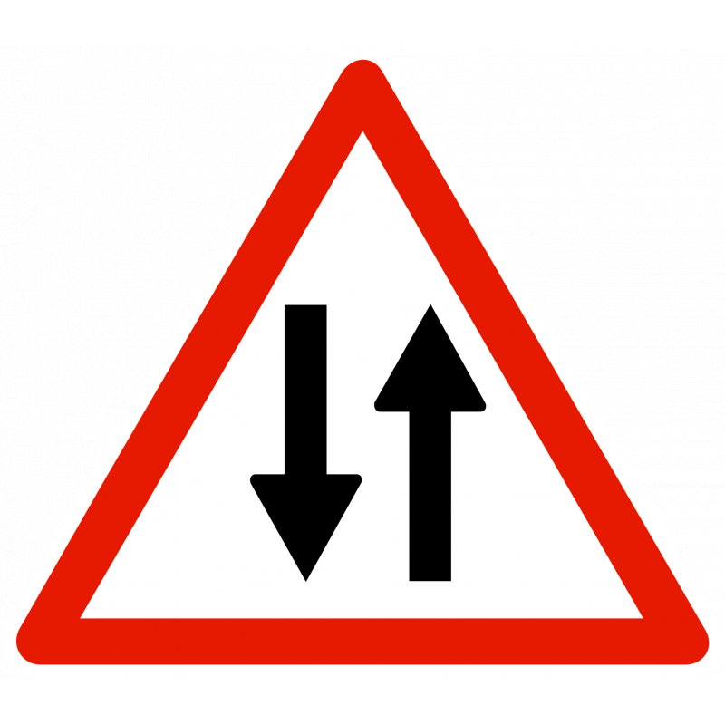Panneau de danger A18 - Circulation dans les deux sens_0