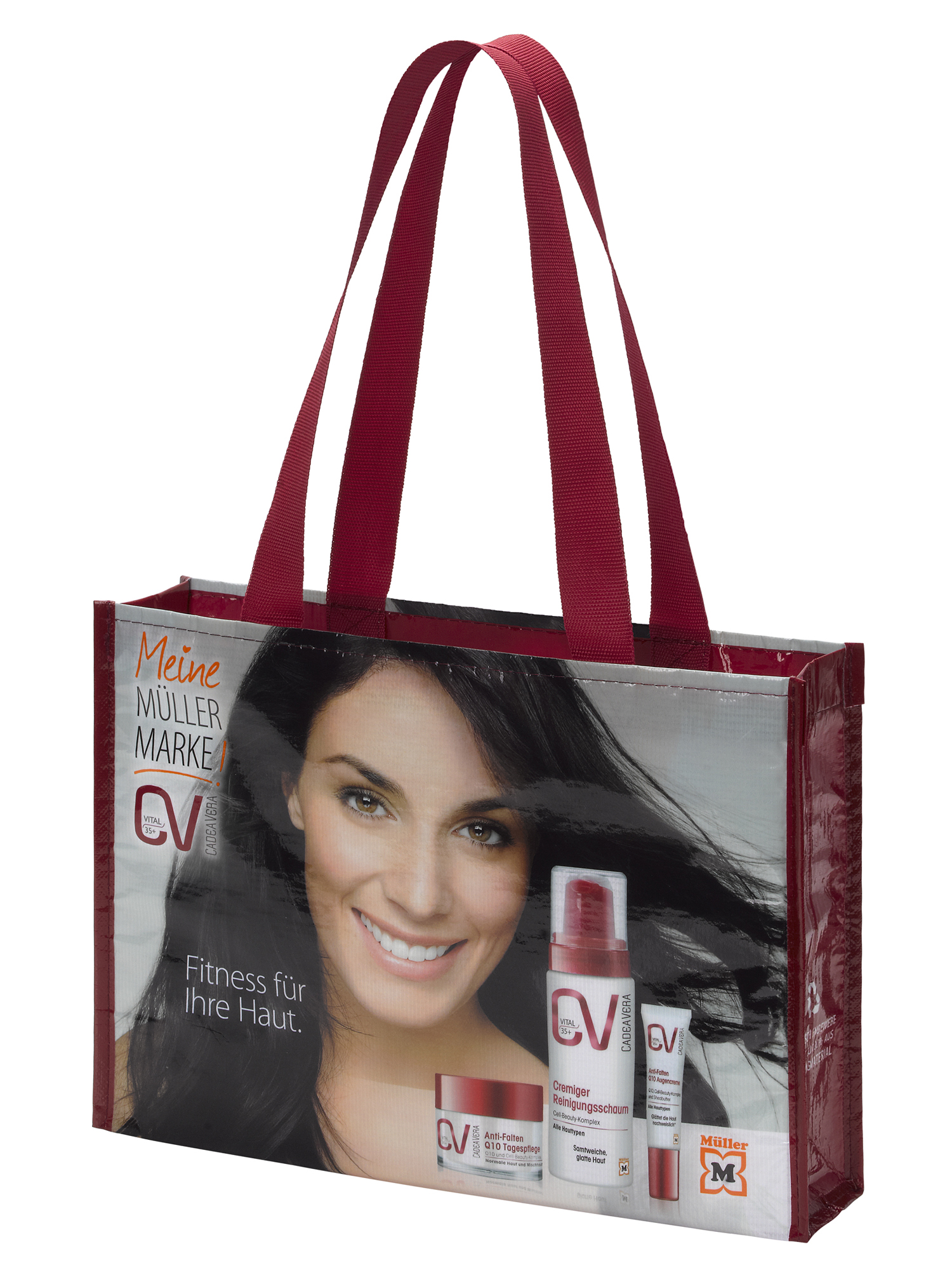 Sac cabas réutilisable - pour shopping - en polyéthylène téréphtalate avec lamination - Réf : ALLMUED7P_0