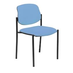 Silla fija Styl bali azul cielo chasis negro - bleu multi-matériau 27NBALI13_0