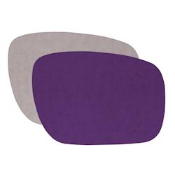 Stil Casa, set de 12 sets de table bicolores, polyuréthane cousu, 44xh. 31 cm, finition dollar couleur violet/rose. - TOV-D-OV-VC_0