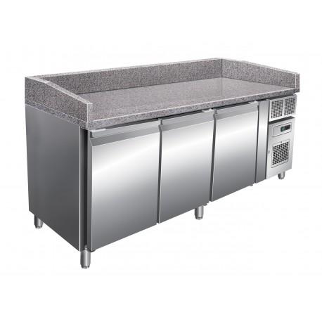 Table à pizza positive +2/+8°C - 3 portes - 669 litres - dessus granit - profondeur 800 mm - PZ3600TN - Nosem_0