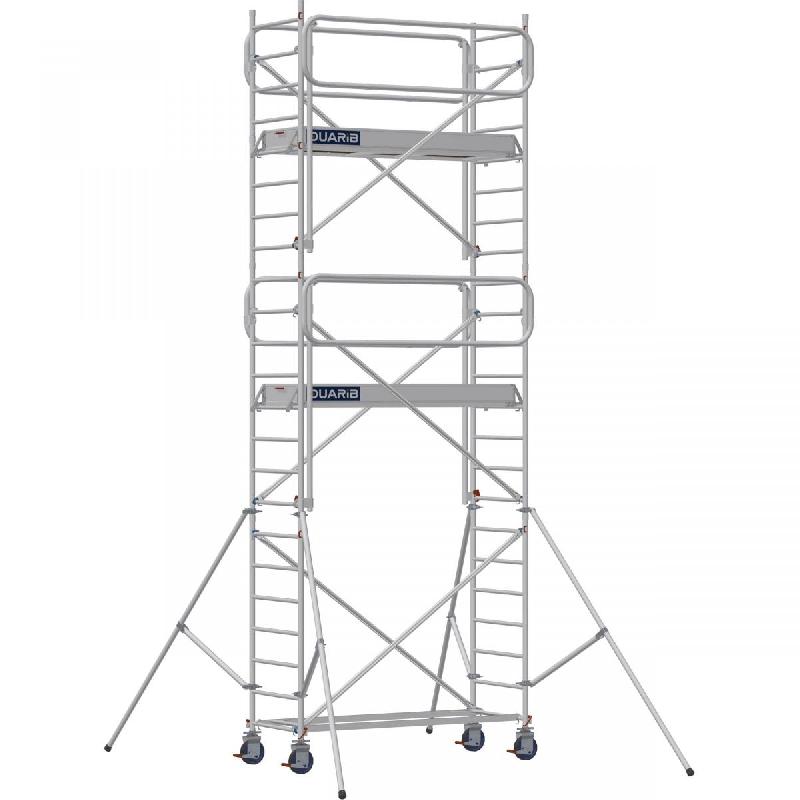 Échafaudage roulant aluminium DOCKER 85 version garde-corps EXMDS - Hauteur de travail : 6,90 m - DUARIB - 7120052_0