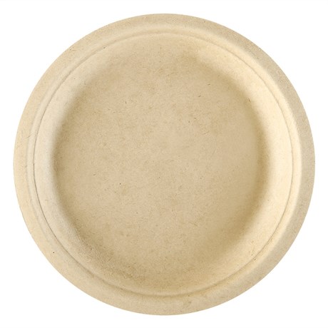 ASSIETTE BIONIC D.18X1.8 CM CELLULOSE NATUREL (VENDU PAR 1000)