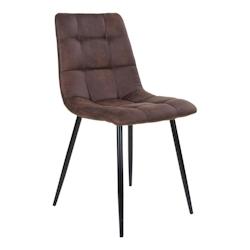 Bistromania Chaise de salle à manger MIDDELFART Microfibre - Marron foncé - 1001191_0