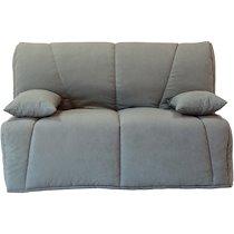 CONFORTEAM Canapé lit EDEN BZ 140 gris clair matelas 28 kg_0