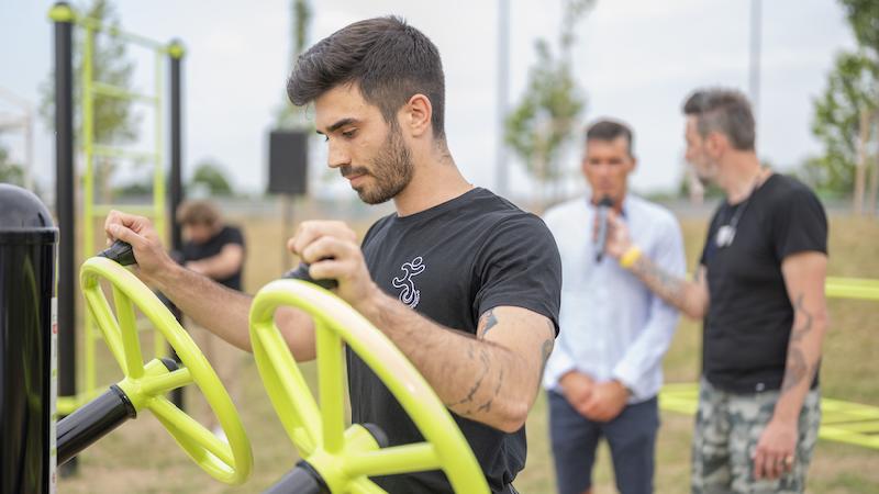 Volants Double PMR en acier galvanisé thermolaqué - Gamme Fitness - Détente_0