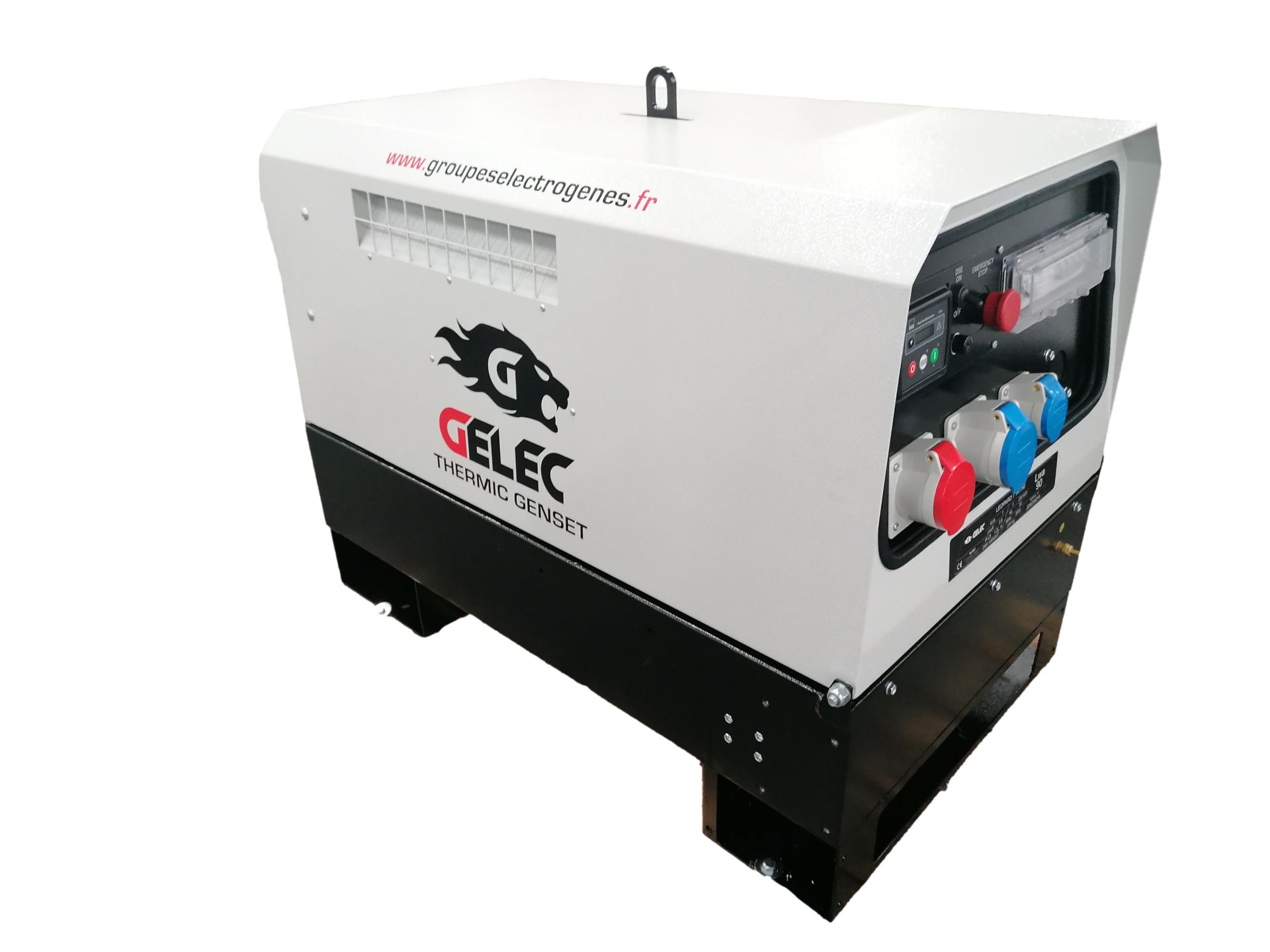 Groupe électrogène diesel mobile 7 kVA triphasé insonorisé - gamme LEOPARD - moteur Yanmar - autonomie 12,4h_0
