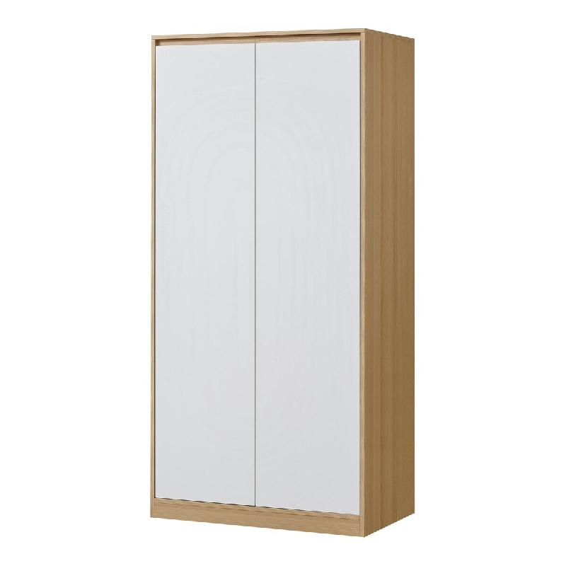 Helloshop26 - Armoire de chambre garde-robe moderne meuble de rangement intemporel avec 4 étagères MDF 176 x 80 x 52 cm effet chêne 03_0006364 - 30_0