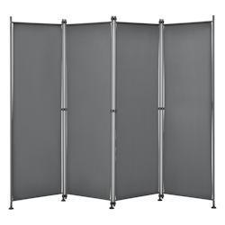 Helloshop26 - Brise-vue à 4 panneaux polyester 215 x 170 cm gris ardoise 03_0006552 - 3001801182725_0