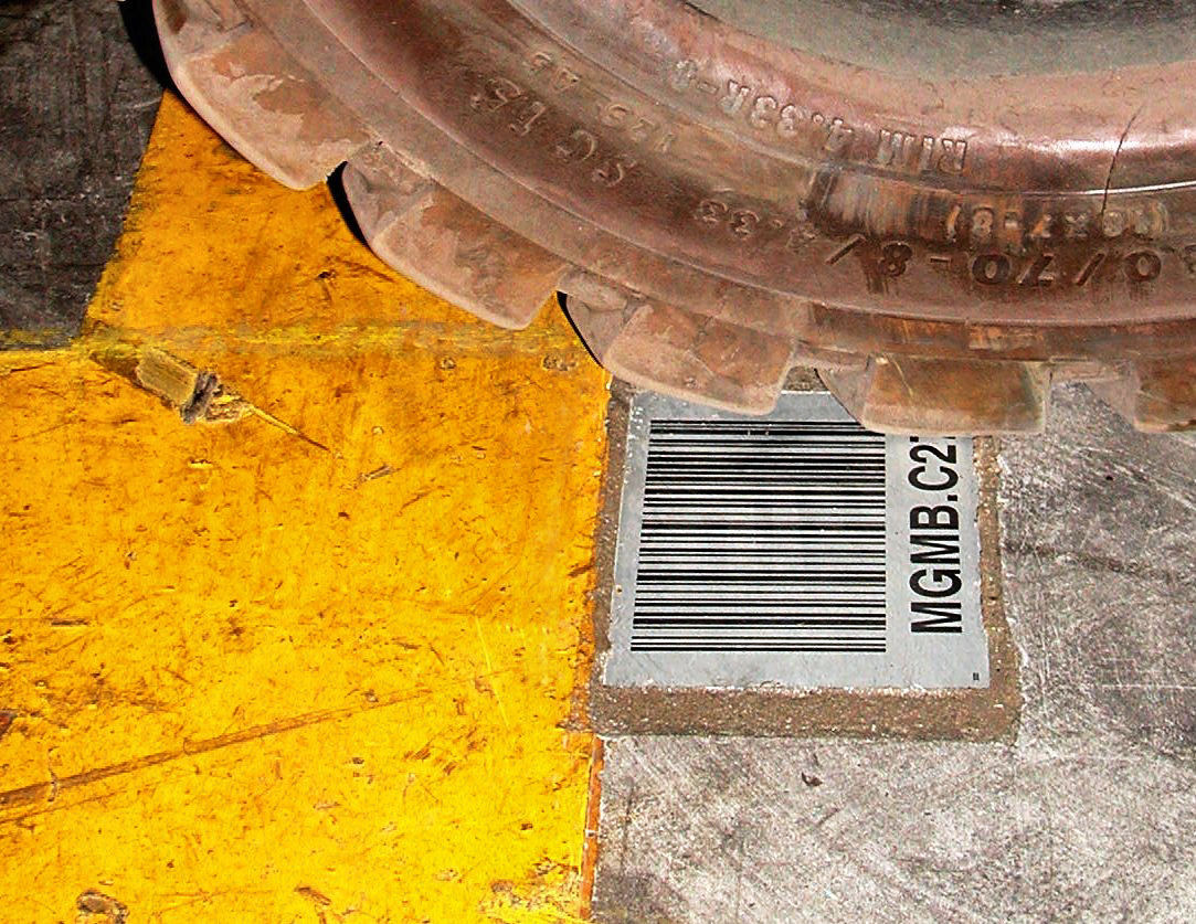 Marquage au sol Floortag - Plaque aluminium résistante pour identification en entrepôt_0