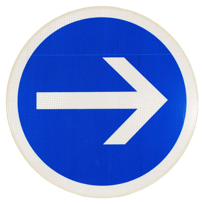 Panneau prescription temporaire BK21-1 - Indication de tourner à droite_0