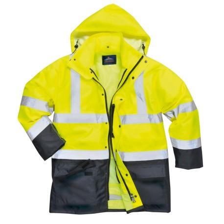 Parka hi-vis bicolore executive 5-en-1 - Référence S768YNRS - Imperméable avec gilet zippé à manches amovibles_0