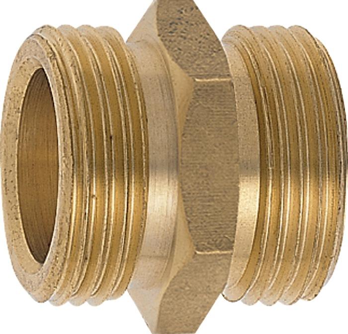 Raccord fileté GEKA en laiton - filetage extérieur 3/4 x 1 po - Étanchéité à plat_0