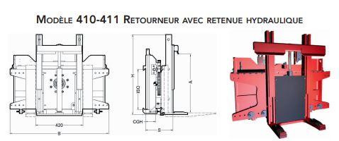 Retourneur avec retenue hydraulique modèle 410-411_0