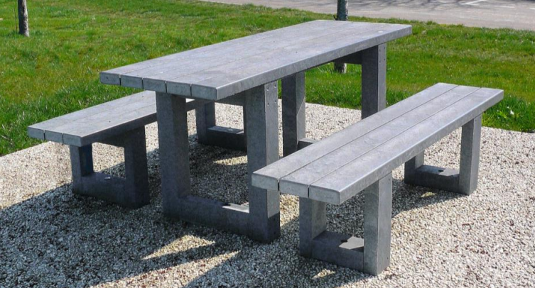 Table de pique-nique escapade / plastique-composite / 180 x 63 x 77 cm / livrée montée_0