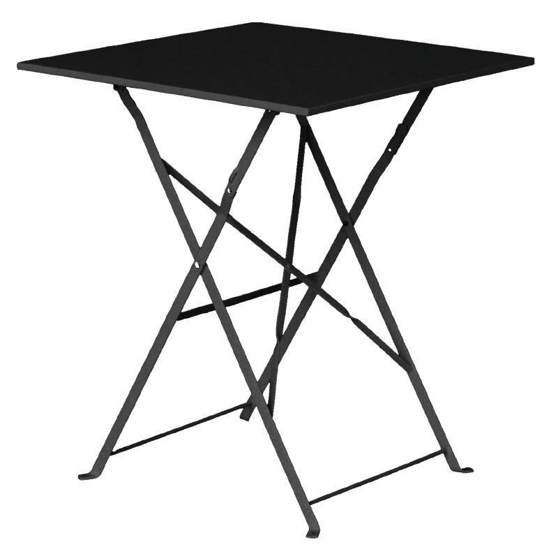 TABLE PLIANTE - 60 X 60 CM - NOIR PROFESSIONNEL_0