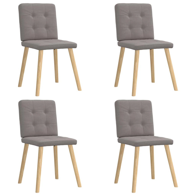VidaXL Chaises à Manger Lot De 4 Taupe Tissu - gris 8721158566195_0