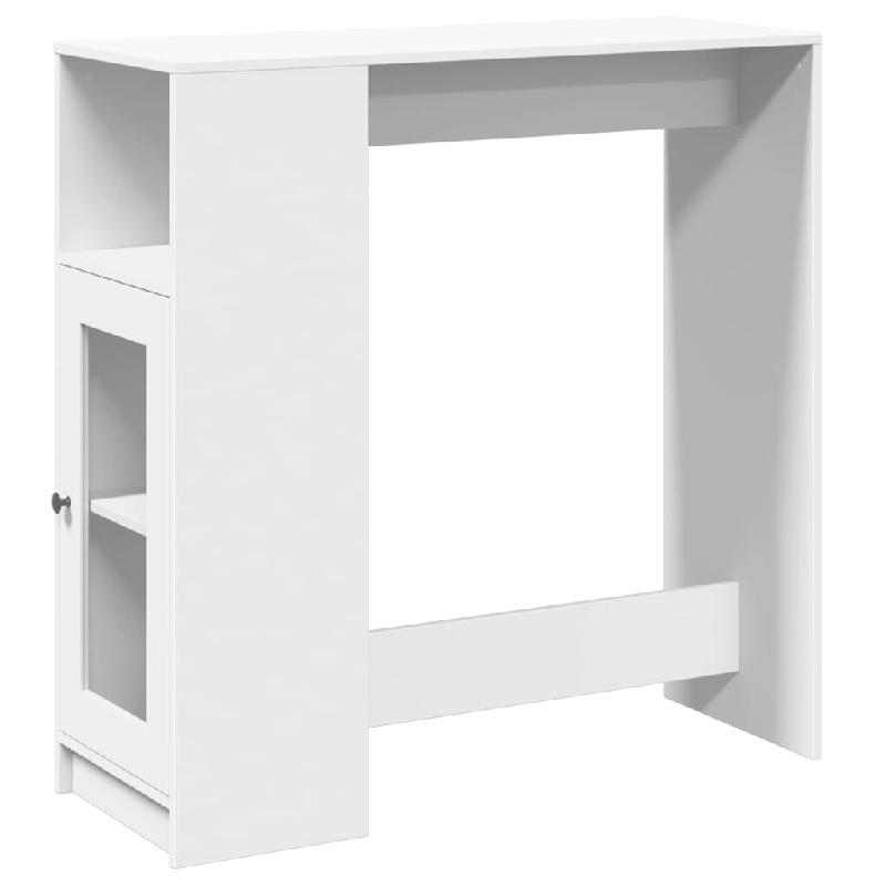 VidaXL Table de bar avec étagères blanc bois d'ingénierie Modèle Boréal Balcon Plus - 854364_0