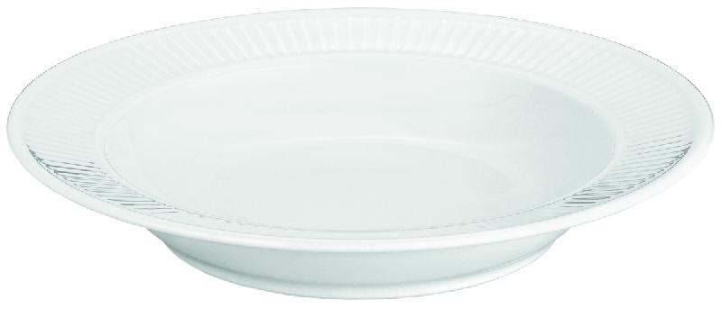 ASSIETTE CREUSE ROND BLANC PORCELAINE Ø 16 CM PLISSE PILLIVUYT