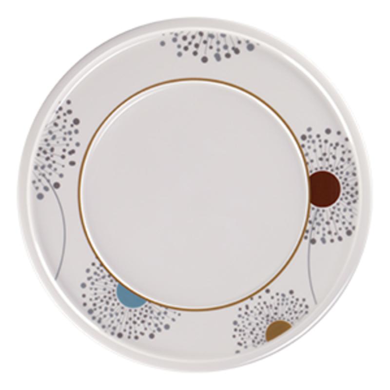 ASSIETTE PLATE BLANC PORCELAINE Ø 23,7 CM RAKSTONE EASE DÉCOR SPRING