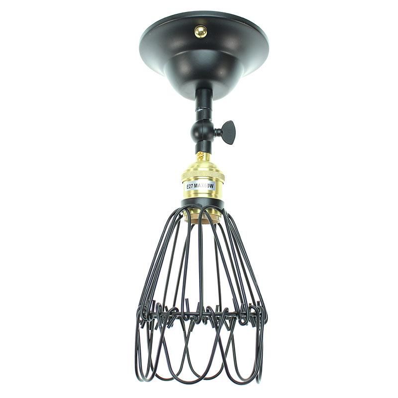 Applique grille vintage noir mat - E27 sur patère 60W max - LAES_0