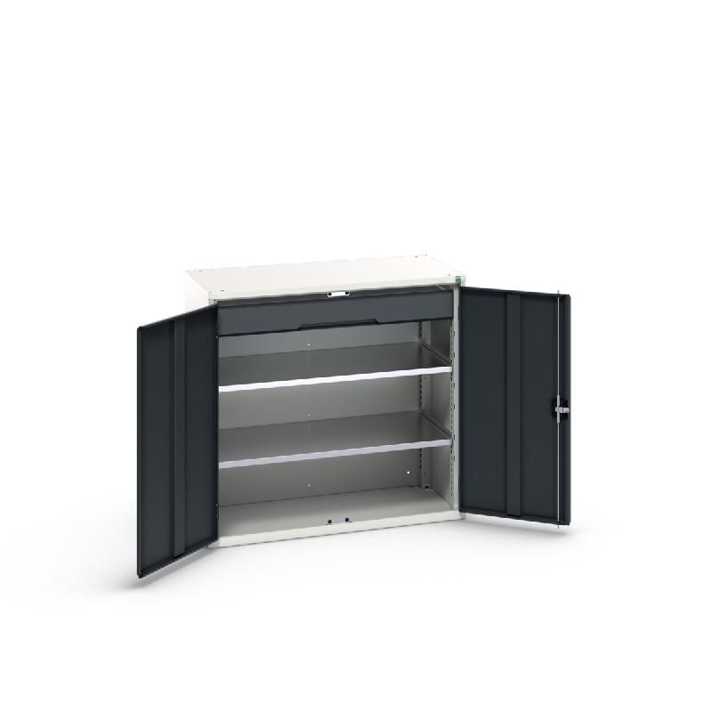 Armoire d'atelier Polyvalente Verso - Réf 16926552 - 2 tablettes et 1 tiroir - Acier robuste 1050x550x1000mm_0