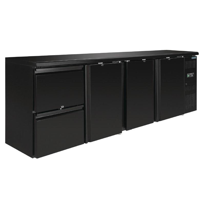 Arrière-bar série U 3 portes et 2 tiroirs - GL188 - 698L - Température 0°C à 10°C - Classe énergétique C_0