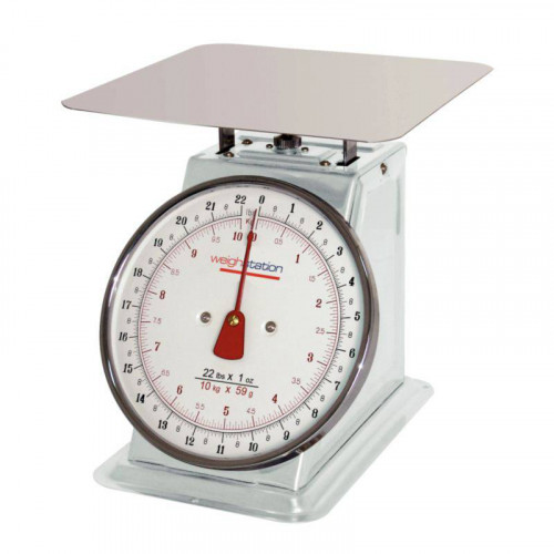 BALANCE DE CUISINE PROFESSIONNELLE À PLATEAU INOX WEIGHTSTATION - 10 KG