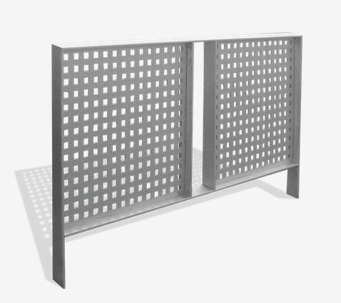 Barrière urbaine en acier VVBA210 - Traitement Ferrus anticorrosion - Coloris gris argent RAL 9006_0