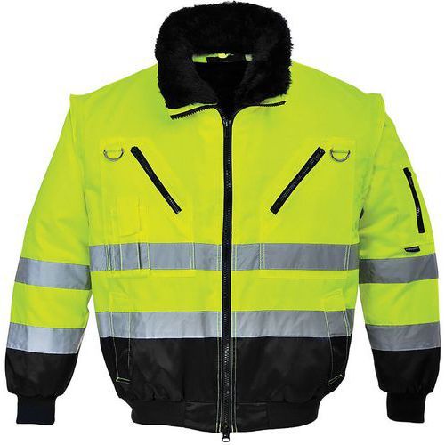 BLOUSON PILOTE HAUTE VISIBILITÉ 3-EN-1 PJ50 NOIR/JAUNE S - PORTWEST