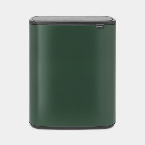 Poubelle Bo Touch Bin 2 x 30 litres - Pine Green - Idéale pour trier les déchets - Brabantia_0