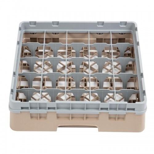 Cambro Panier à verres beige avec 25 compartiments hauteur de verre max. 9,2cm. Ce panier à verres offre - 0099511601431_0